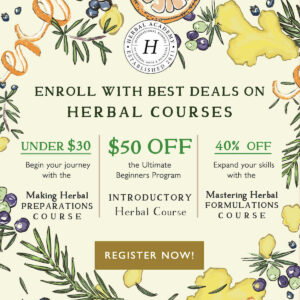 ad for Herbal Academy course sale