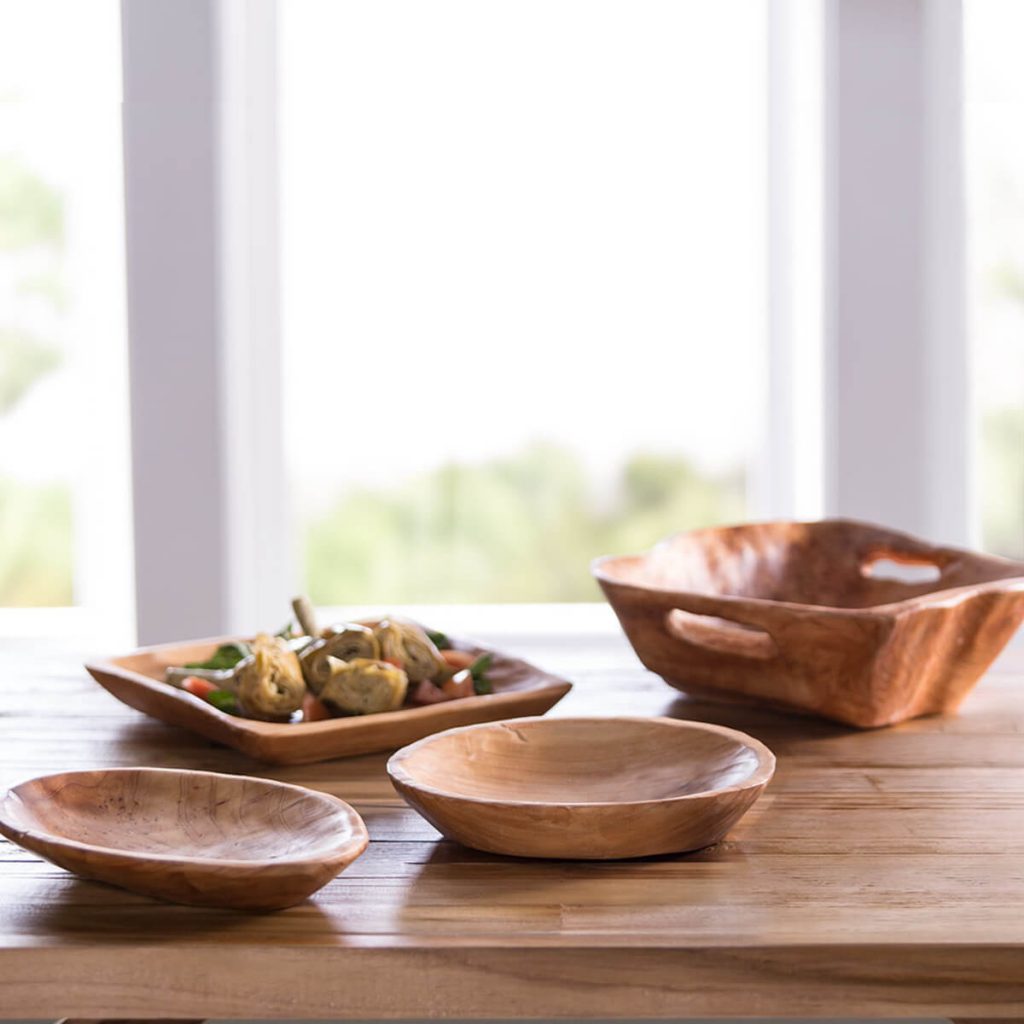 photo of handmade wooden bowls from Viva Terra